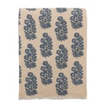 Mudpie Flower Repeat Blue Throw Blanket