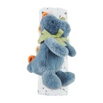 Mudpie Dino Swaddle & Rattle Set