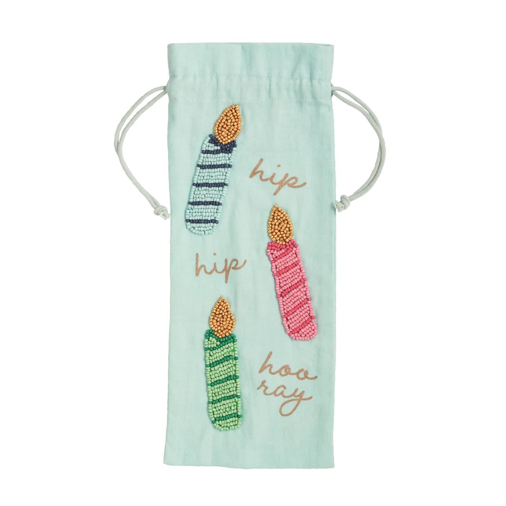 Mudpie Candles Beaded Birthday Wine Bag