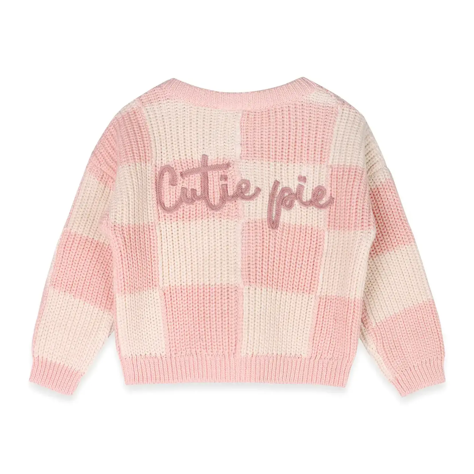 Viverano Organics Cutie Pie Checkered Slouchy Knit Baby Pullover (Organic)