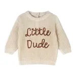 Viverano Organics Little Dude Embroidered Sweater Knit Baby Pullover (Organic)