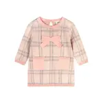 Viverano Organics Sophie Bow Checkered Sweater Knit Baby Dress -Organic Cotton