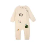 Viverano Organics Bird & Floral Embroidered Baby Knit Jumpsuit (Organic)