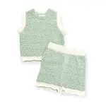 Viverano Organics Poppy Textured Baby Tank & Shorts Set (Organic Cotton)