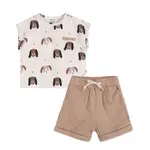 Viverano Organics Doggies Baby Top + Shorts Set (Organic Muslin)
