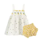 Viverano Organics Lulu Embroidered Baby Dress + Bloomer (Organic)