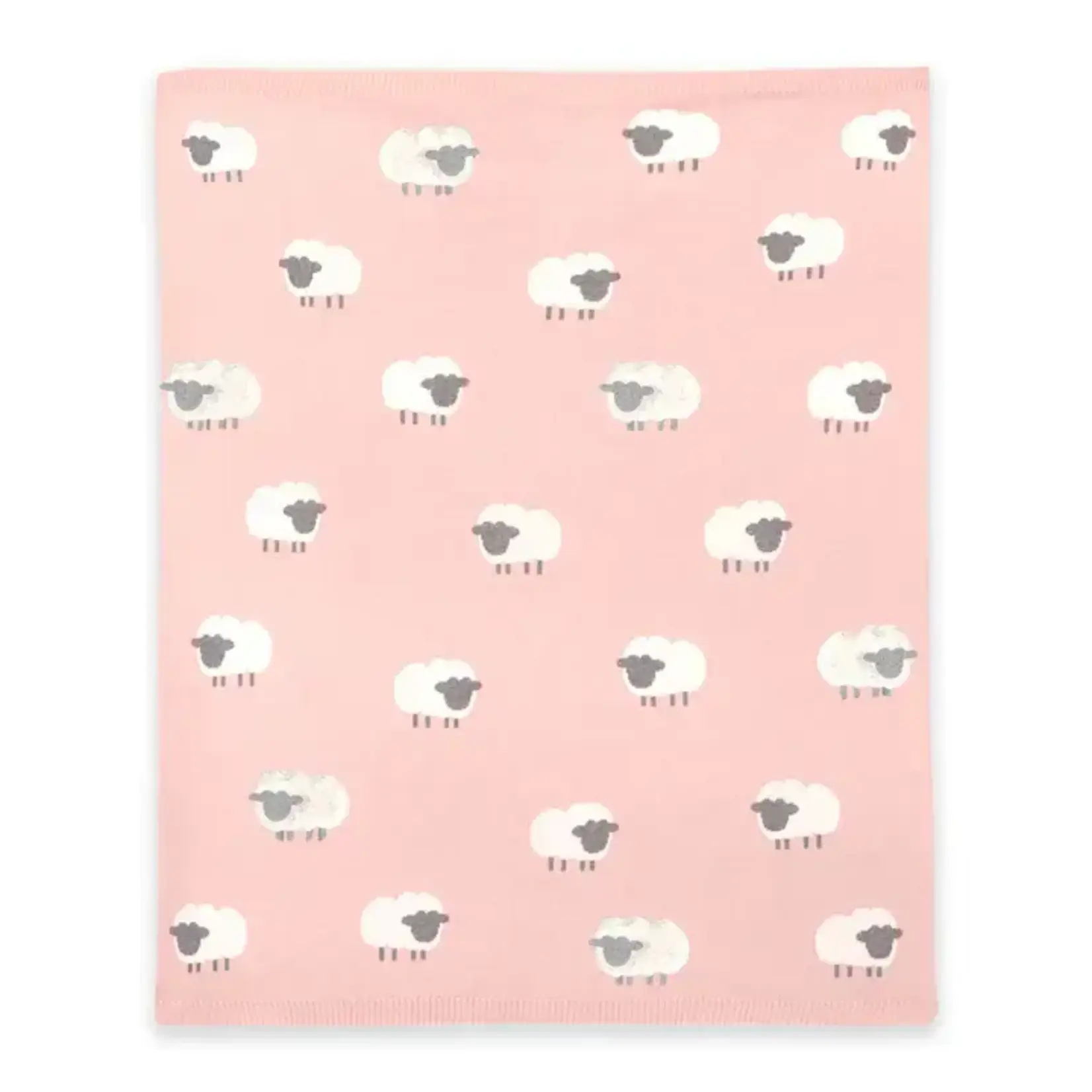 Viverano Organics Woolly Lamb 3D - Organic Cotton Jacquard Knit Baby Blanket