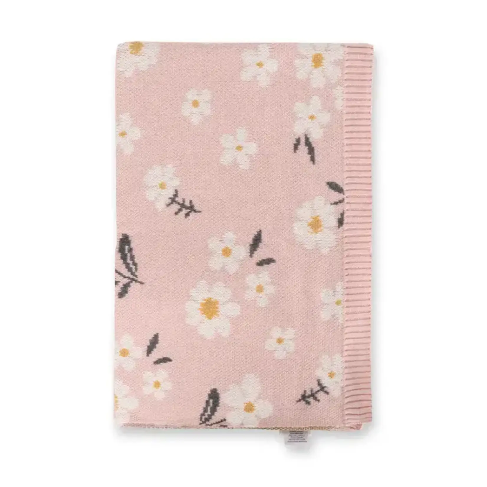 Viverano Organics Daisy Floral - Organic Jacquard Sweater Knit Baby Blanket