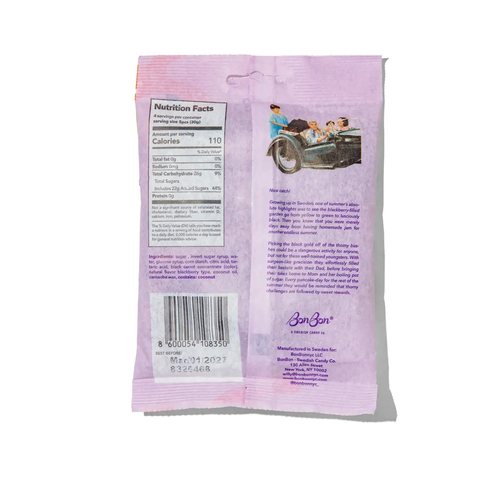 BonBon - A Swedish Candy Co Sour Blackberry Fish - Swedish Candy 5.2oz (150g)