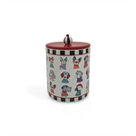 MacKenzie-Childs courtly check pet treat jar