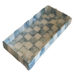 MacKenzie-Childs sky check capiz vanity tray