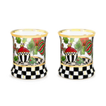 MacKenzie-Childs deck the halls tumbler, set of 2