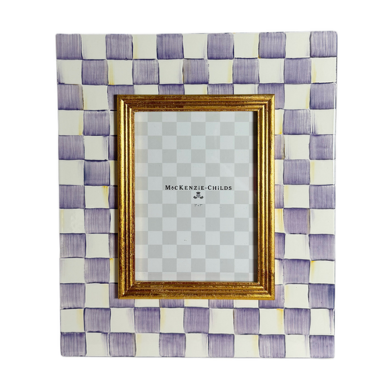 MacKenzie-Childs violet check 5" x 7" frame