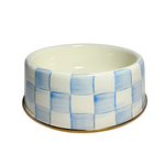 MacKenzie-Childs sky check large pet dish