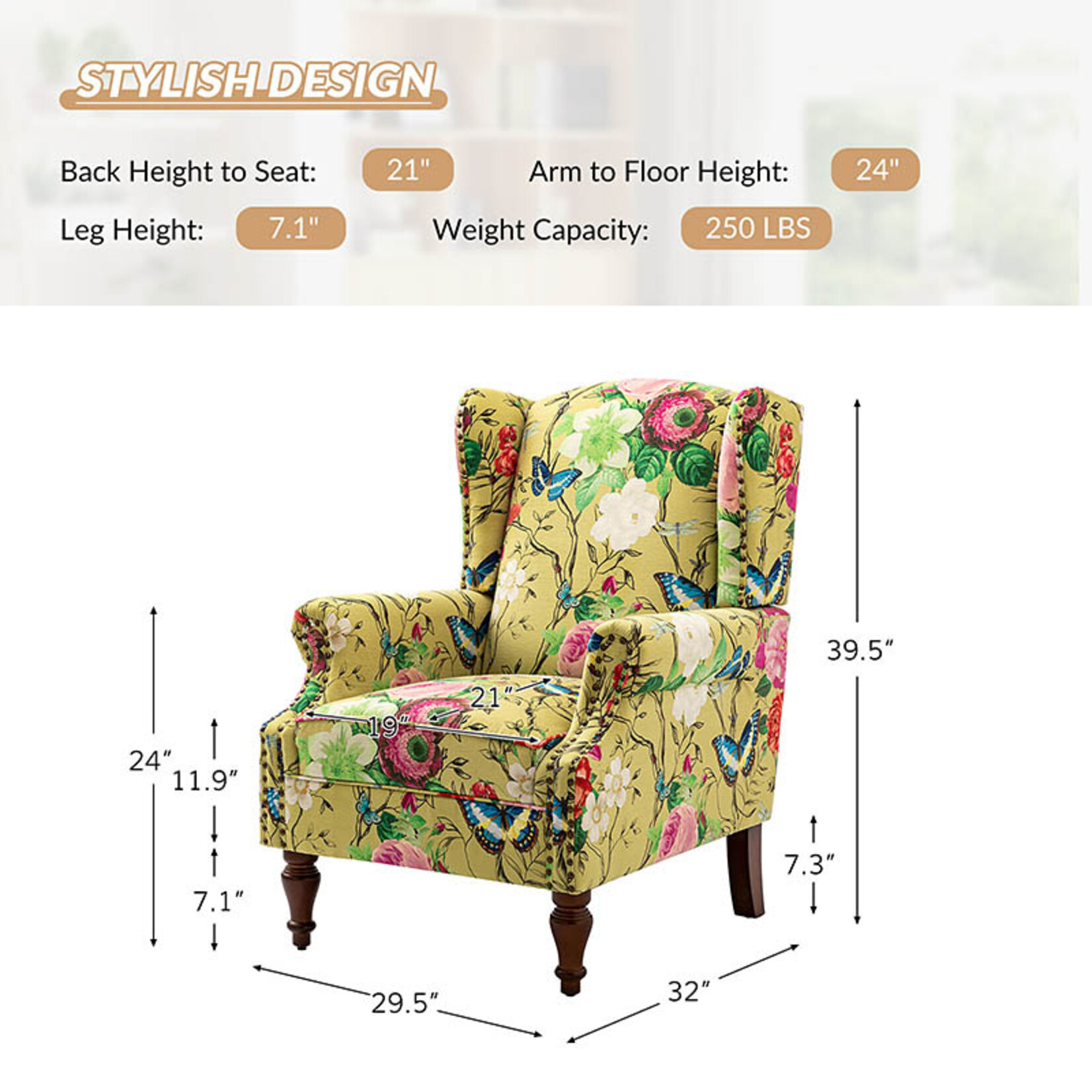 Karat Home Theodor Armchair
