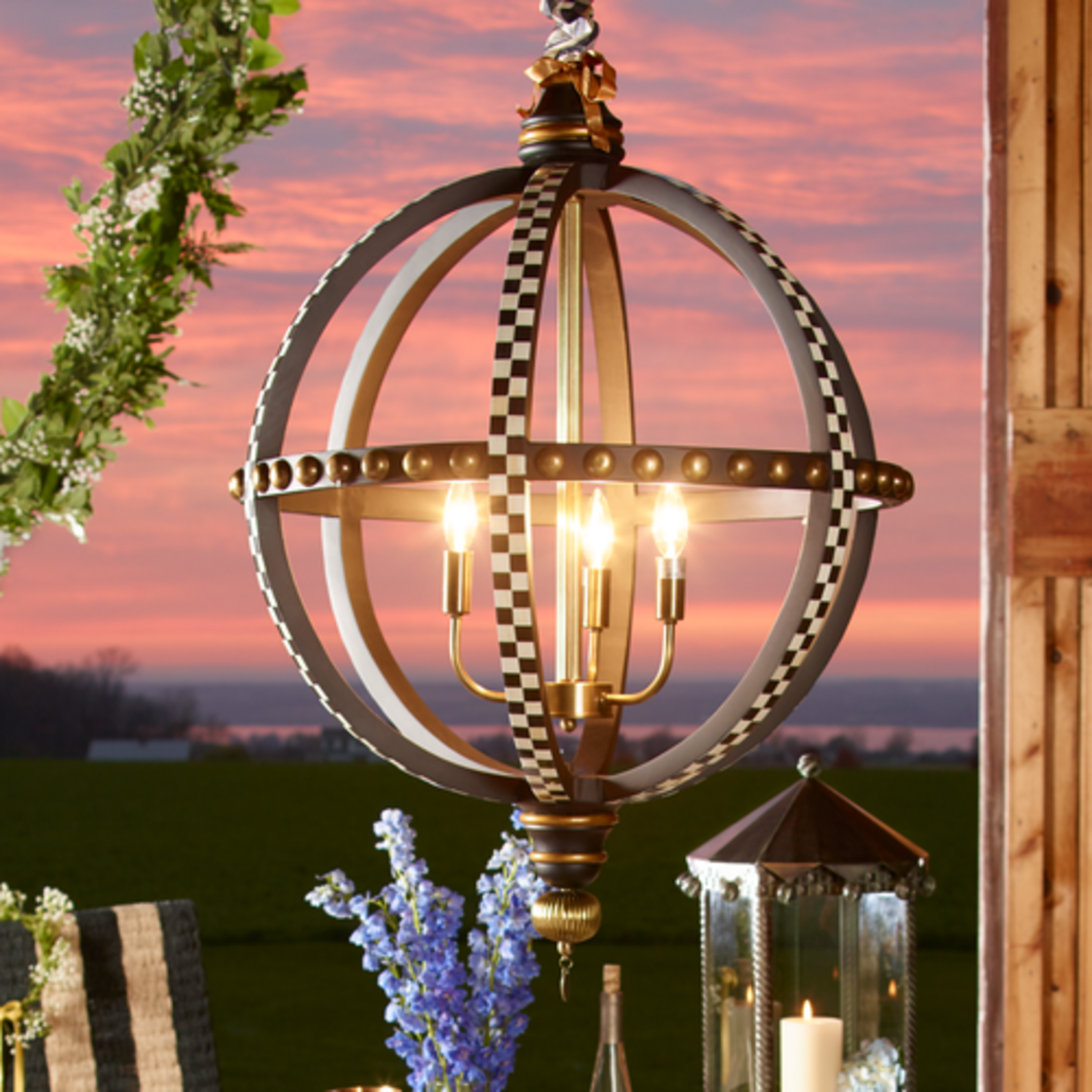 MacKenzie-Childs globe chandelier