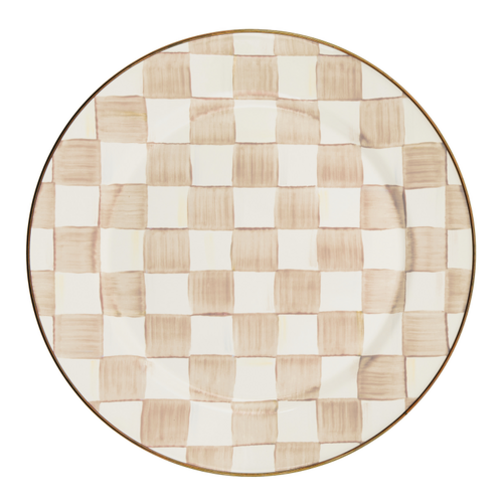 MacKenzie-Childs mocha check charger/plate