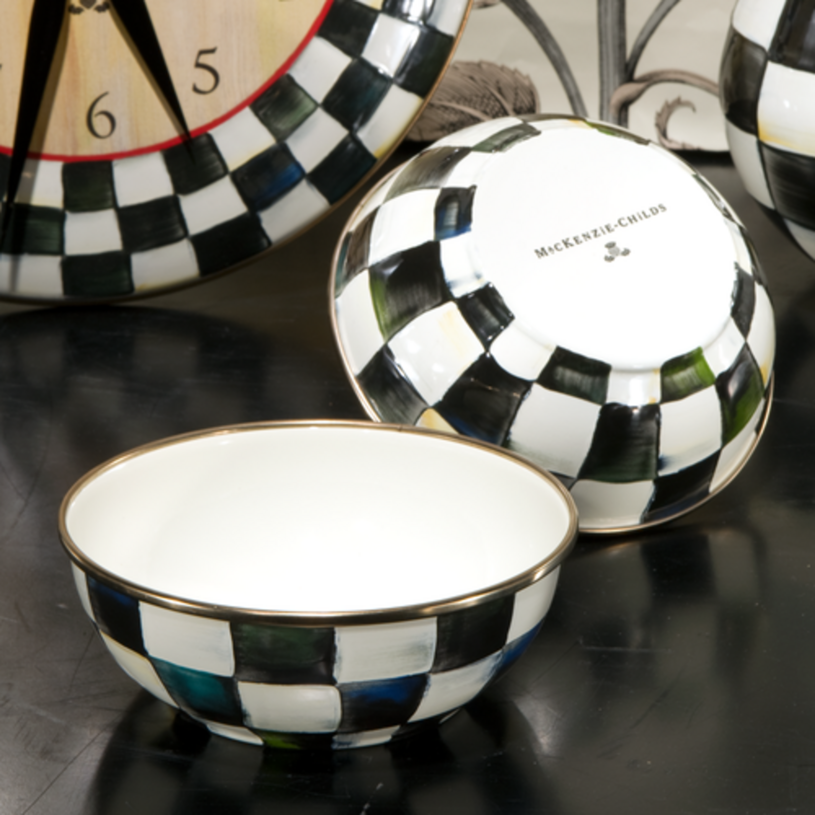 MacKenzie-Childs courtly check everyday bowl