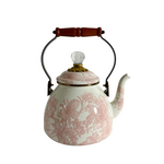 MacKenzie-Childs rosy english garden 2 quart tea kettle