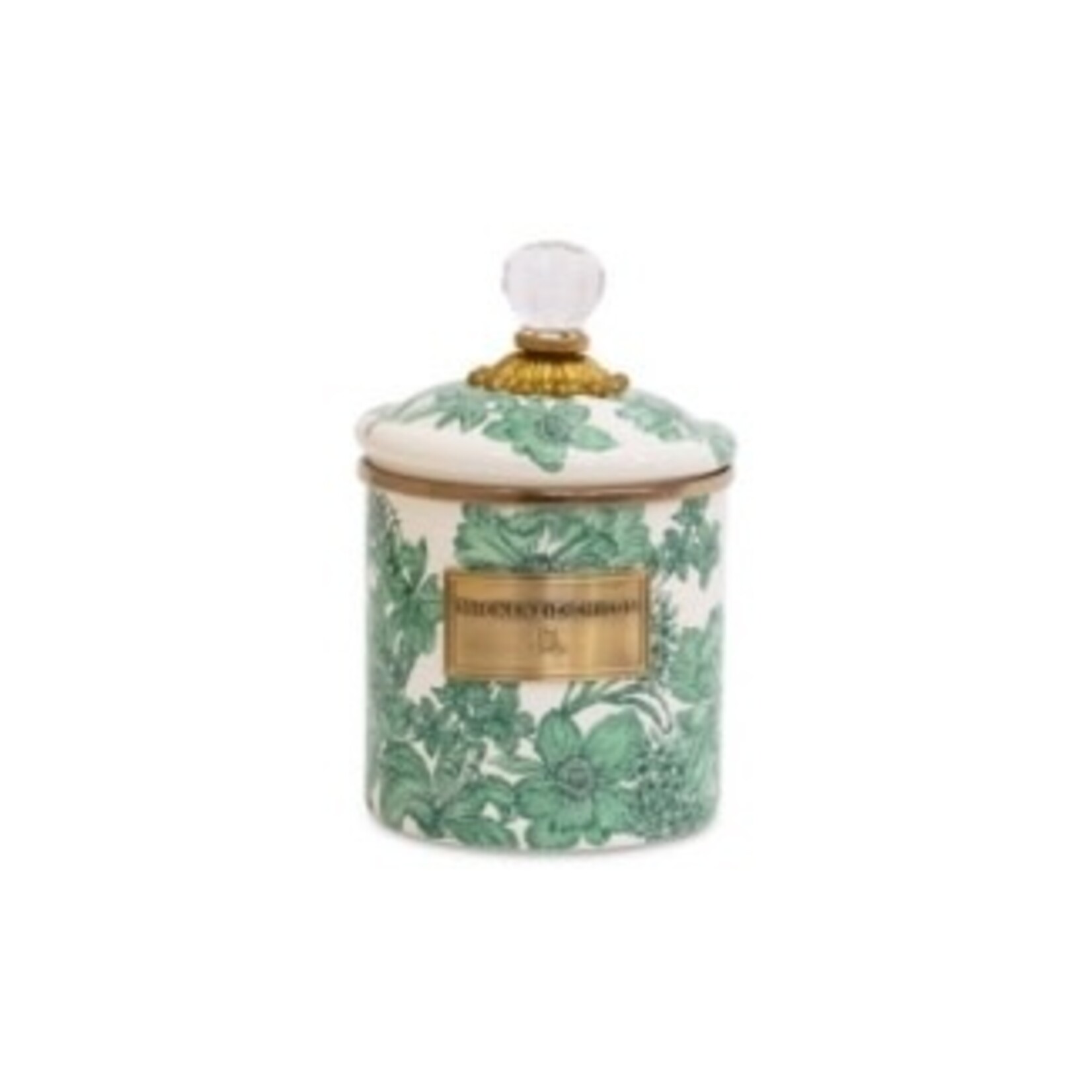 MacKenzie-Childs emerald english garden small canister