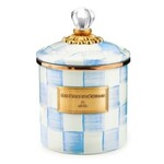 MacKenzie-Childs sky check small canister