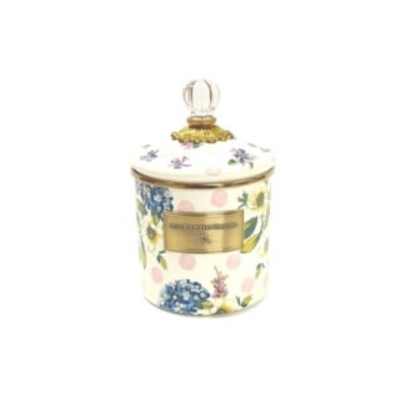 MacKenzie-Childs wildflowers pink small canister