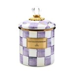 MacKenzie-Childs violet check small canister