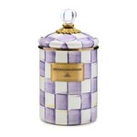 MacKenzie-Childs violet check medium canister
