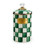 MacKenzie-Childs emerald check large canister