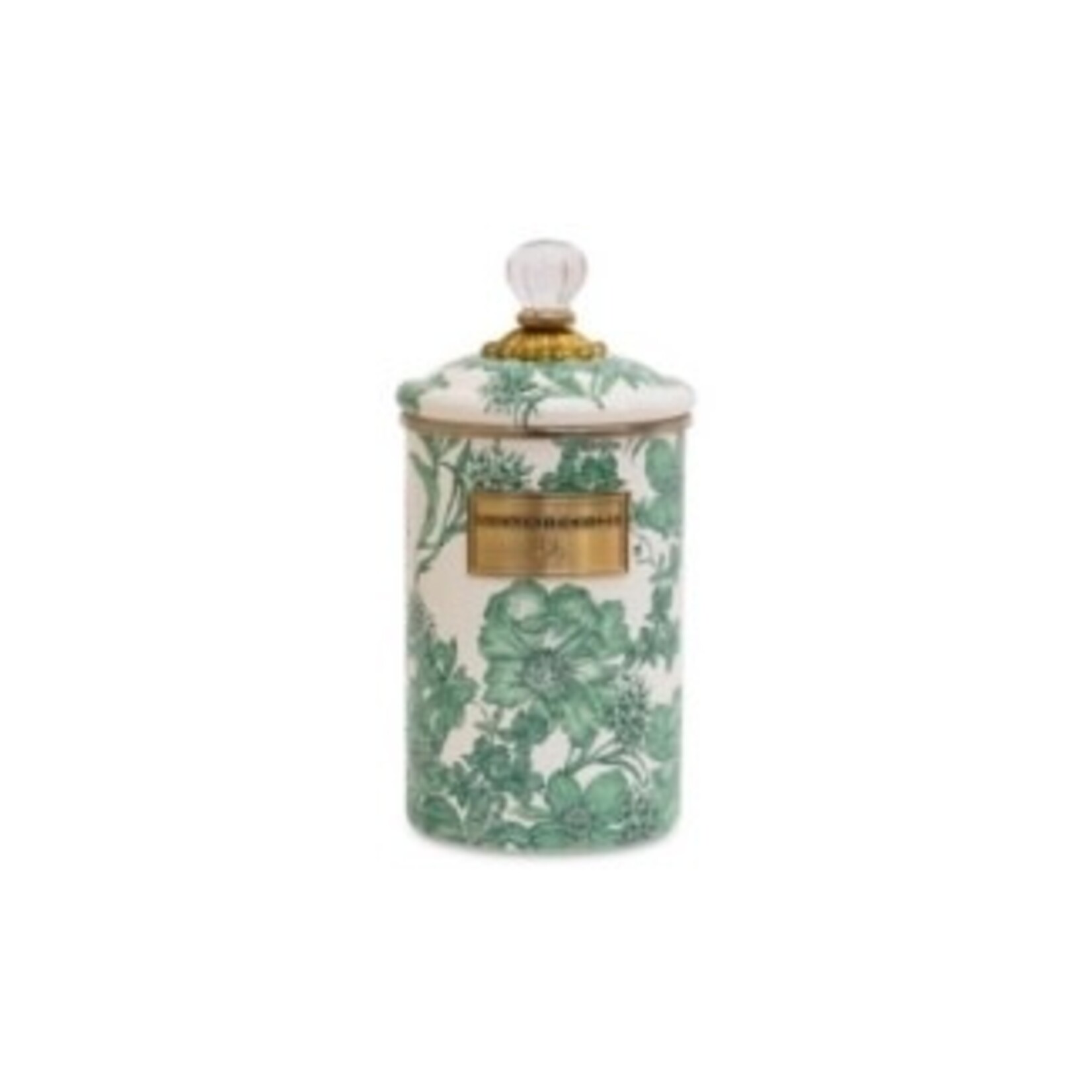 MacKenzie-Childs emerald english garden large canister