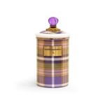 MacKenzie-Childs tartan violet large canister