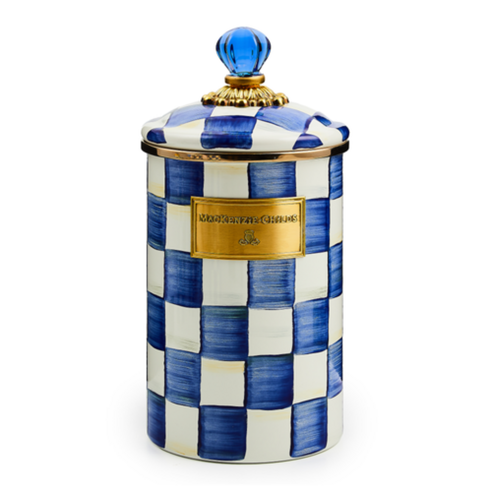 MacKenzie-Childs royal check large canister
