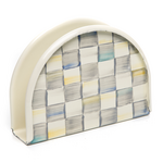 MacKenzie-Childs sterling check napkin holder