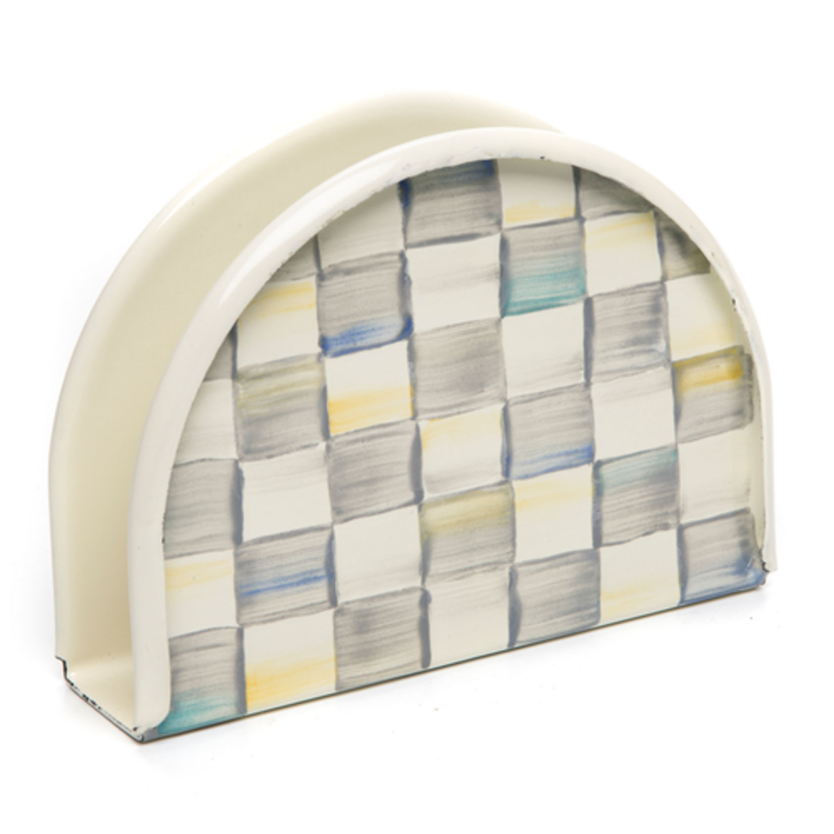 MacKenzie-Childs sterling check napkin holder