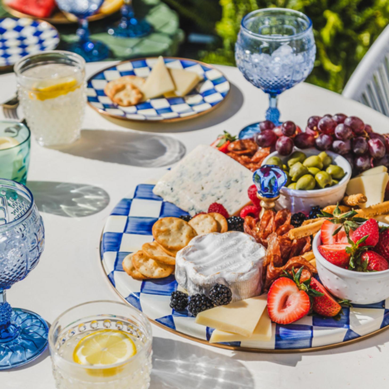 MacKenzie-Childs royal check cheese course