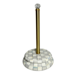 MacKenzie-Childs sterling check paper towel holder