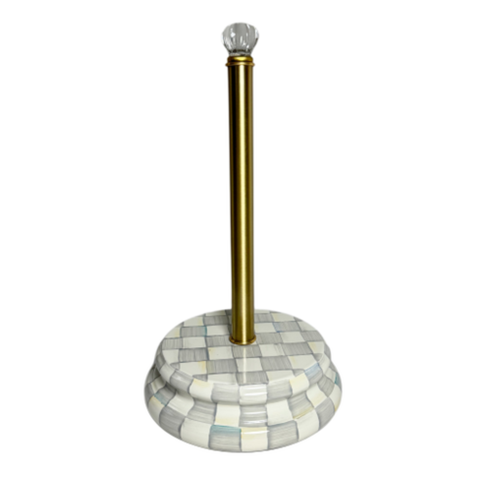 MacKenzie-Childs sterling check paper towel holder