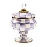 MacKenzie-Childs violet check curiosity pot