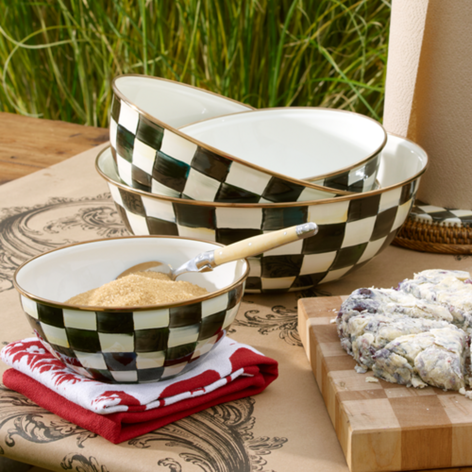 MacKenzie-Childs courtly check small everyday bowl