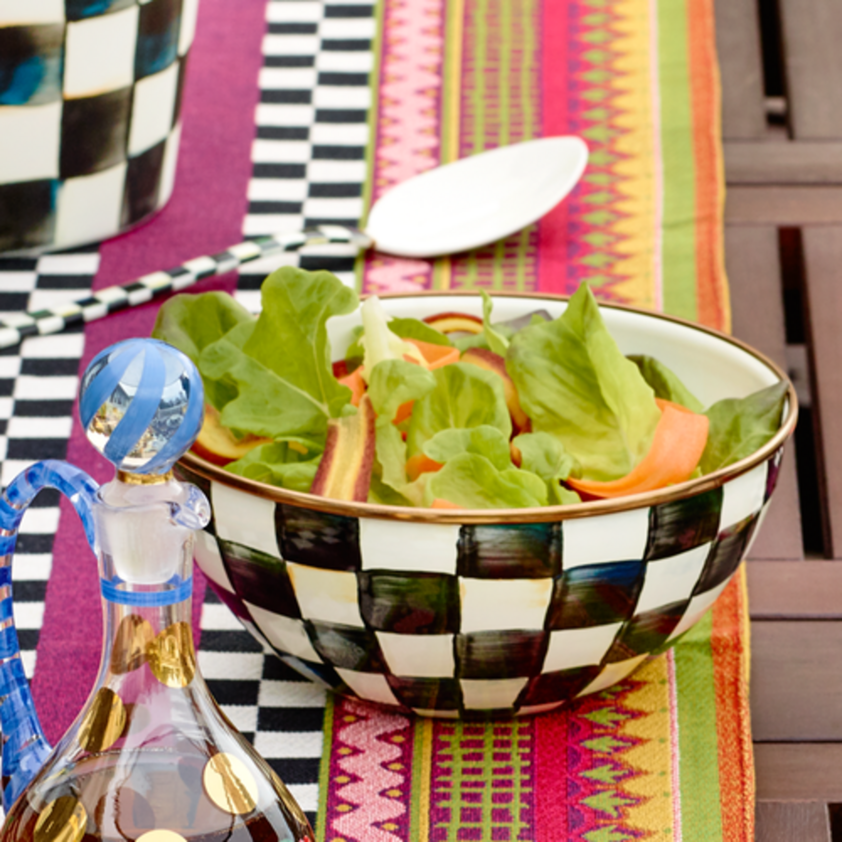 MacKenzie-Childs courtly check small everyday bowl