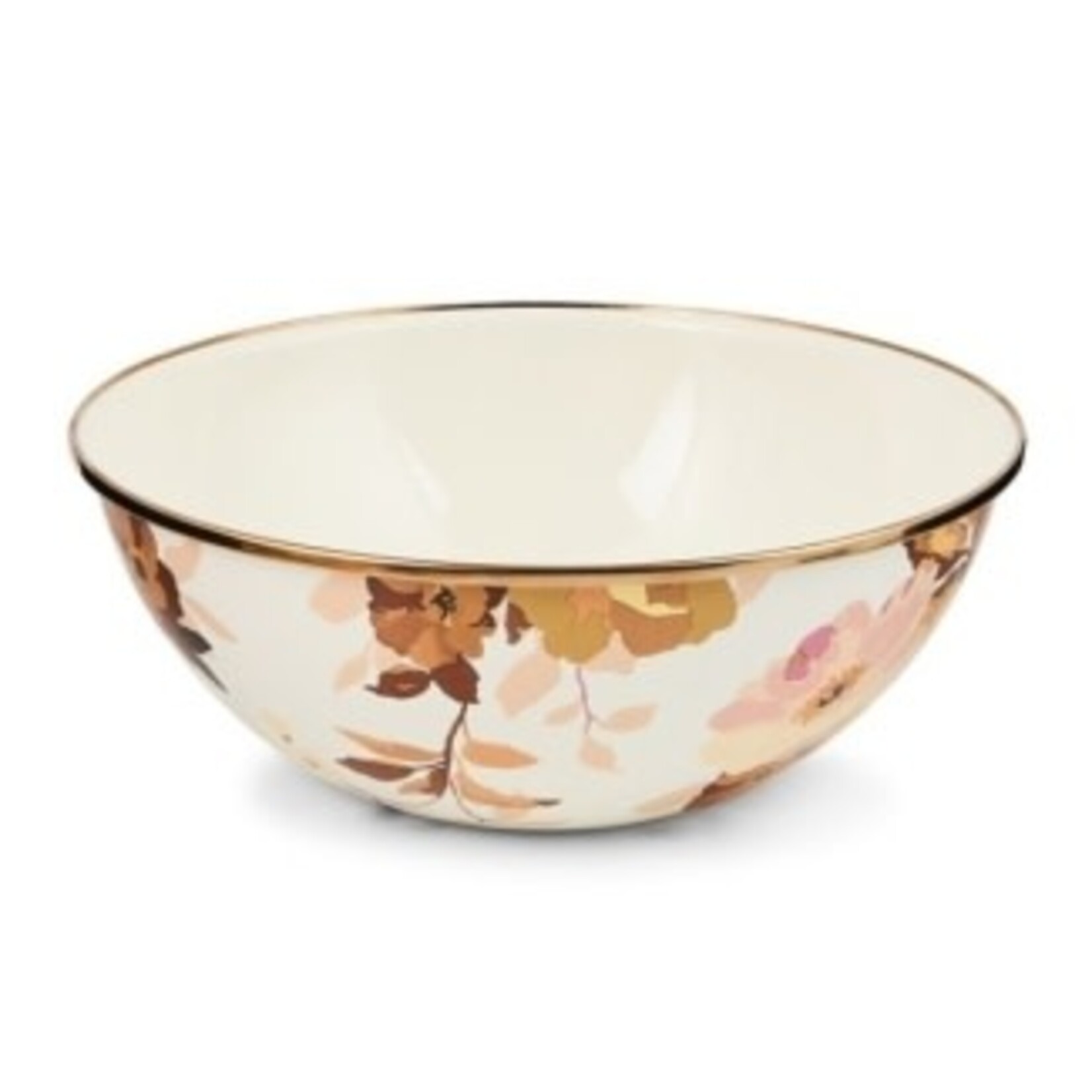MacKenzie-Childs wild rose white medium everyday bowl