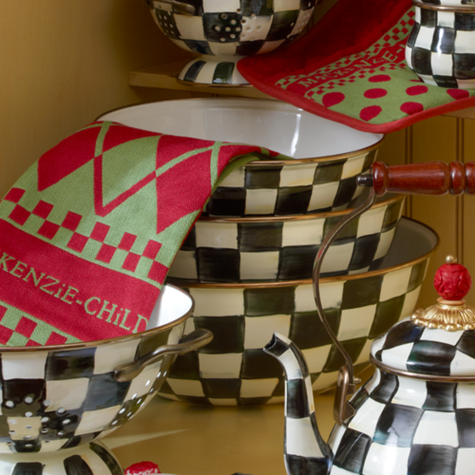 MacKenzie-Childs courtly check large everyday bowl