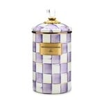 MacKenzie-Childs violet check large canister