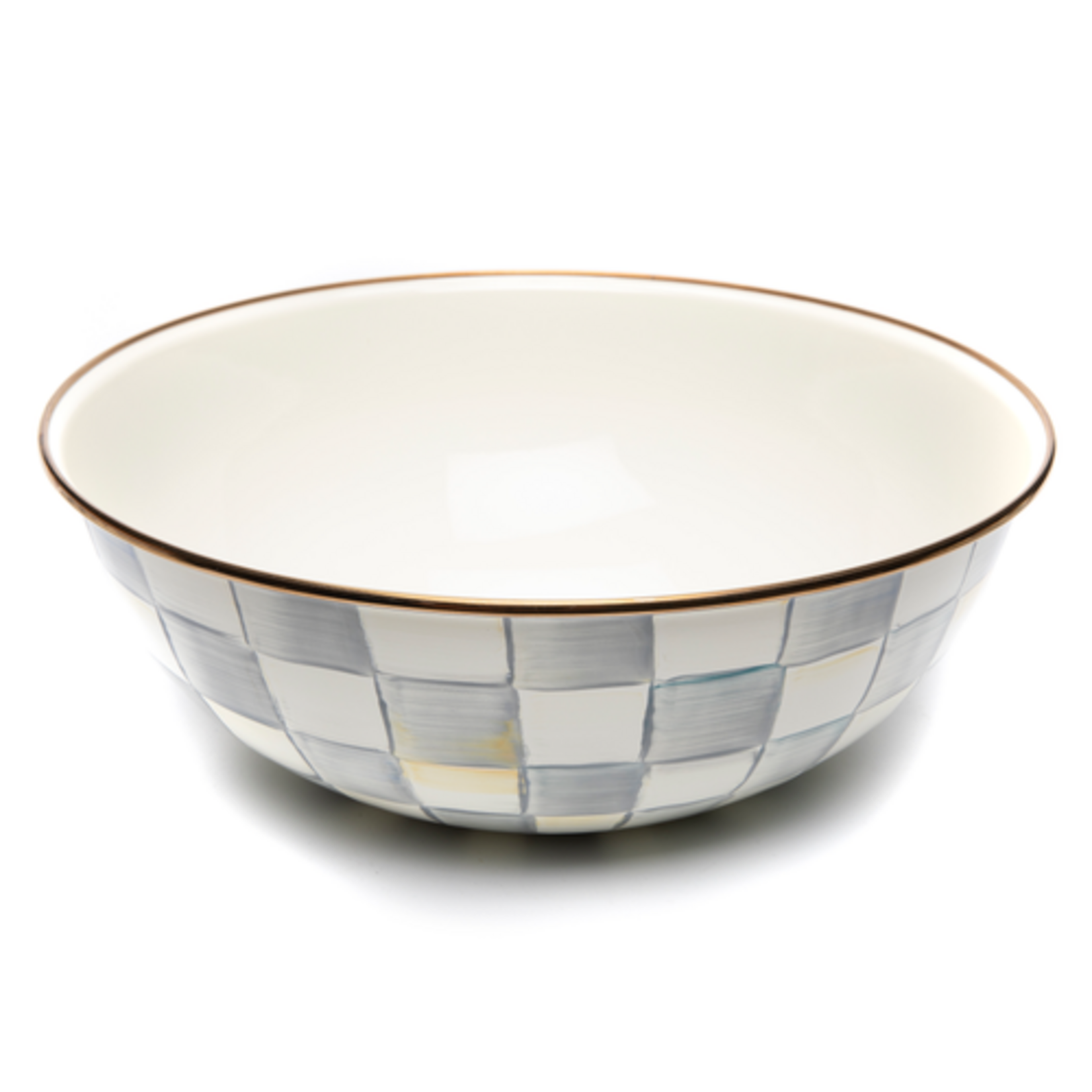 MacKenzie-Childs sterling check extra large everyday bowl
