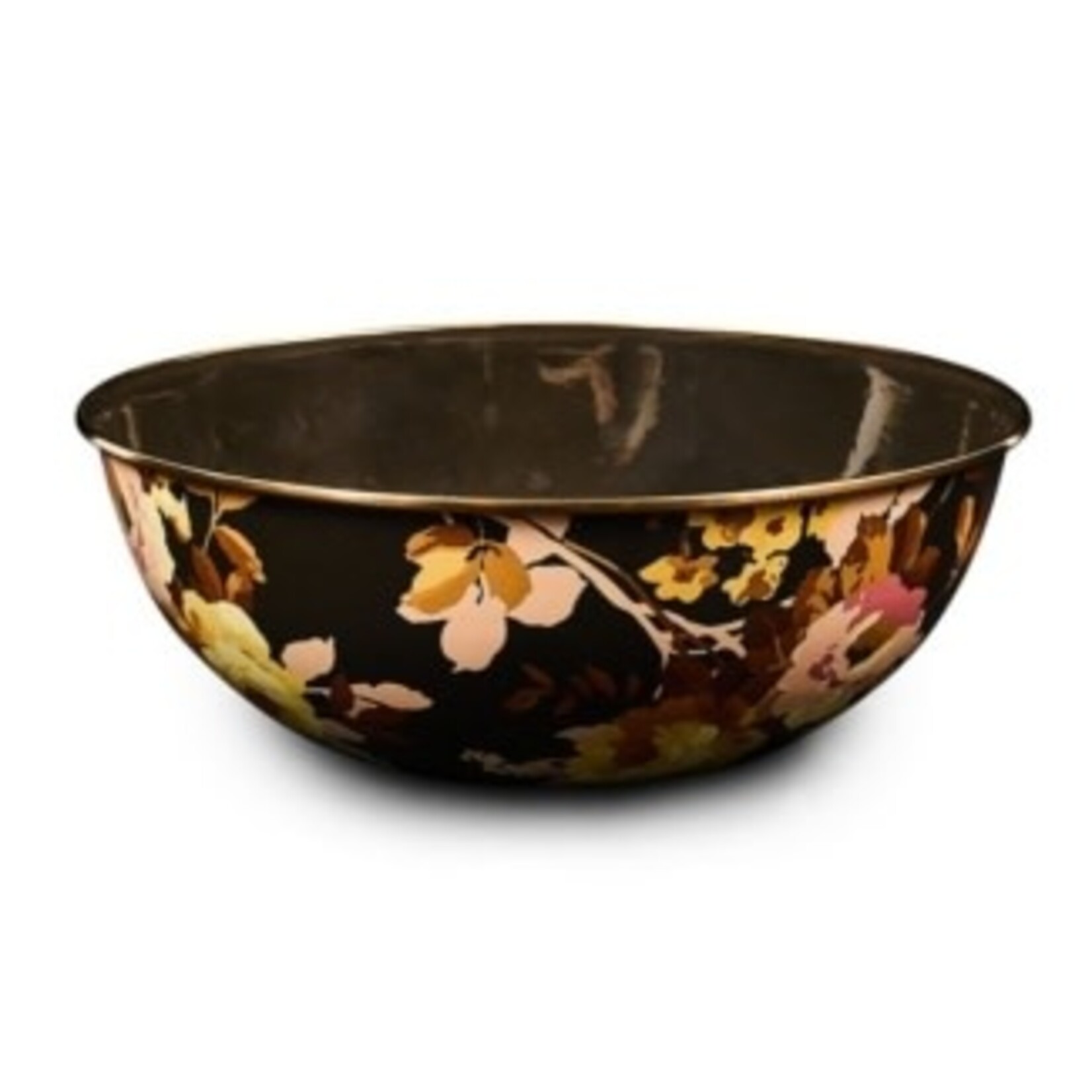 MacKenzie-Childs wild rose brown extra large everyday bowl