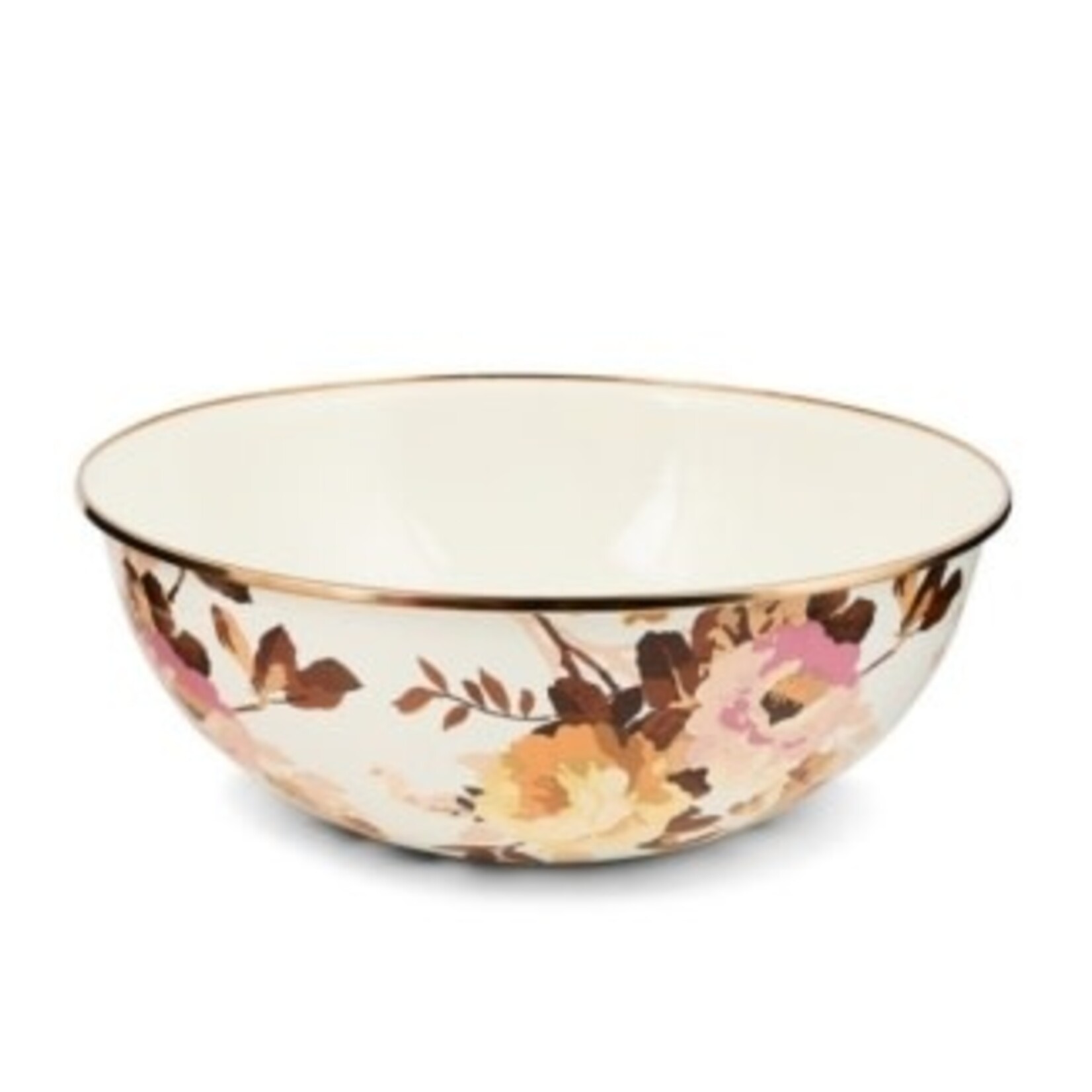 MacKenzie-Childs wild rose white extra large everyday bowl