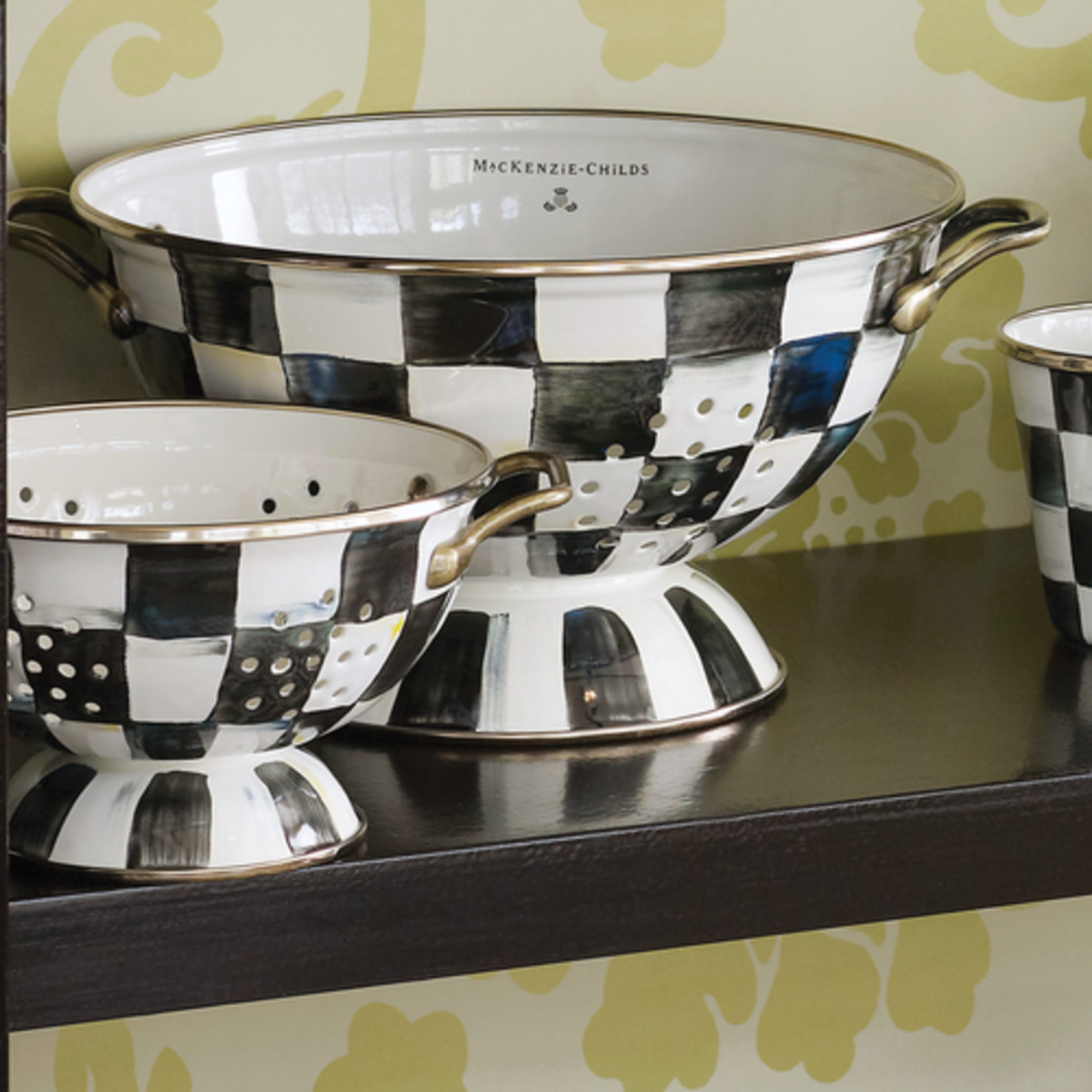 MacKenzie-Childs courtly check small colander