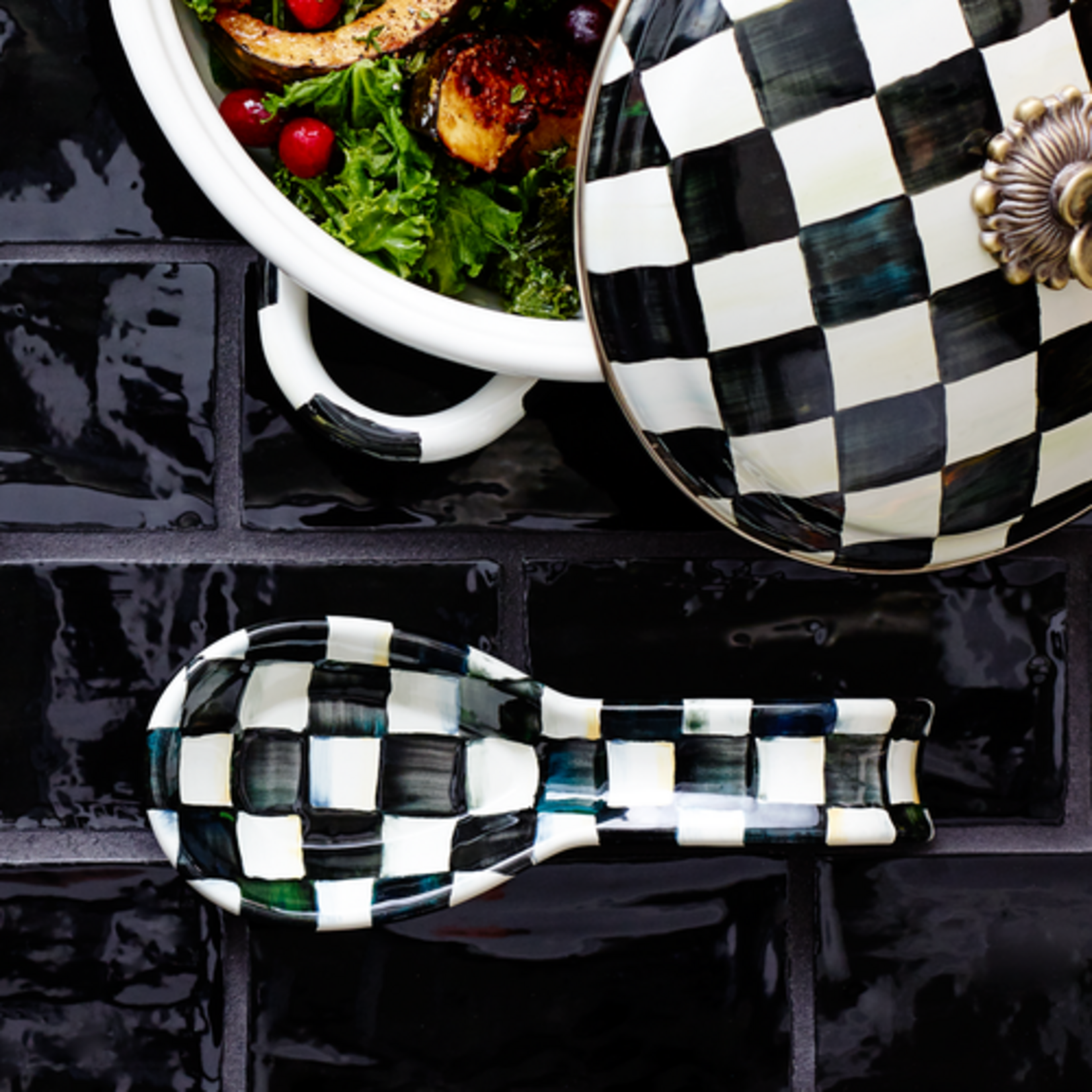 MacKenzie-Childs courtly check spoon rest