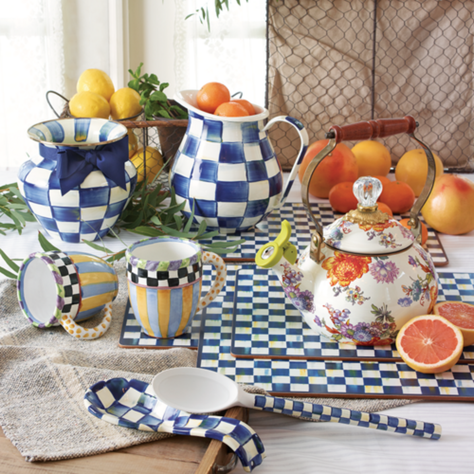 MacKenzie-Childs royal check spoon rest