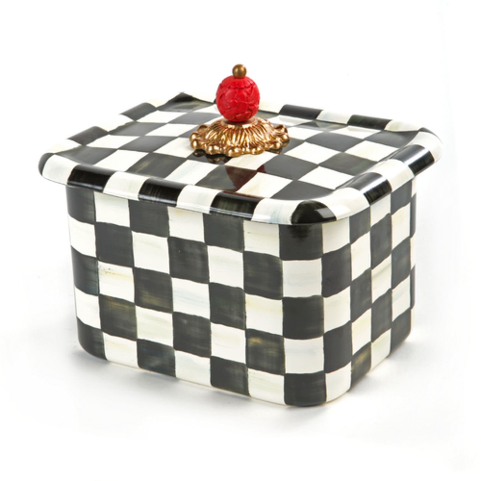 MacKenzie-Childs courtly check recipe box